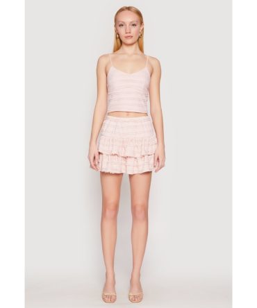 Almost Famous Tiered Mini Skirt