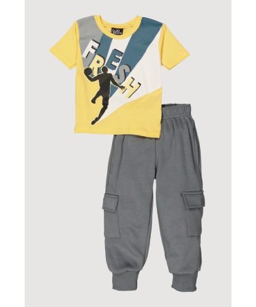 Baby Boys 12-24M Fresh Graphic Tee and Cargo Joggers