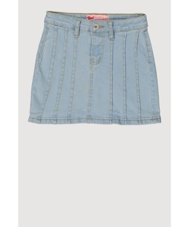 Girls Denim Pintuck Skirt