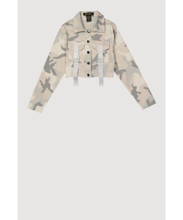 Girls Hyperstretch Cargo Camo Jacket
