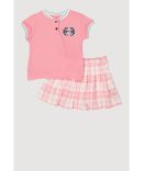 Little Girls Smocked Cold Shoulder Dress