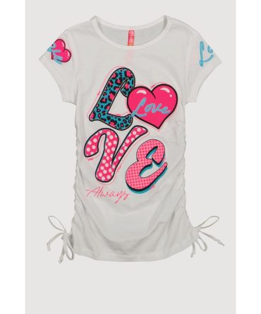 Little Girls Love Always Ruched Tee