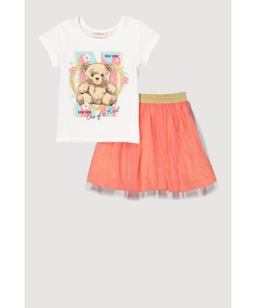 Little Girls One Of A Kind Graphic Tee and Tutu Skirt