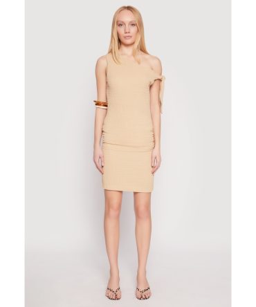 Tie Strap One Shoulder Dress