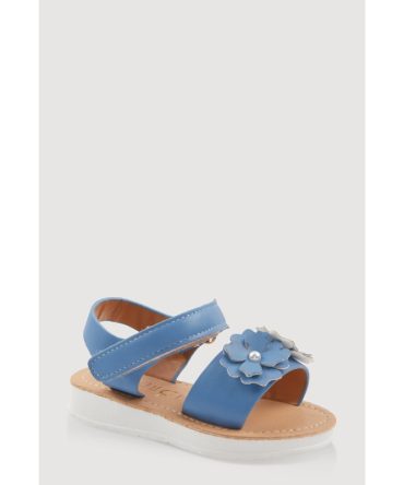 Toddler Girls Faux Pearl 3D Flower Band Sandals