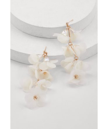 Tulle Floral Drop Earrings