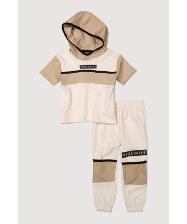 Toddler Boys Exclusive Graphic Hooded Top and Joggers Set