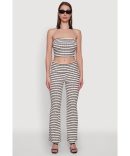 Airy Crepe Knit Wide Leg Dress Pants