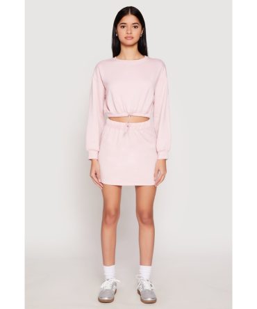 Almost Famous Fleece Mini Skirt