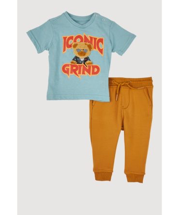 Baby Boys 0-9M Iconic Grind Bear Tee and Joggers