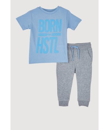 Baby Boys 12-24M Born Hustl Graphic Tee and Joggers