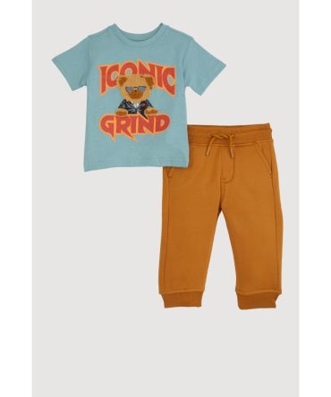 Baby Boys 12-24M Iconic Grind Bear Tee and Joggers