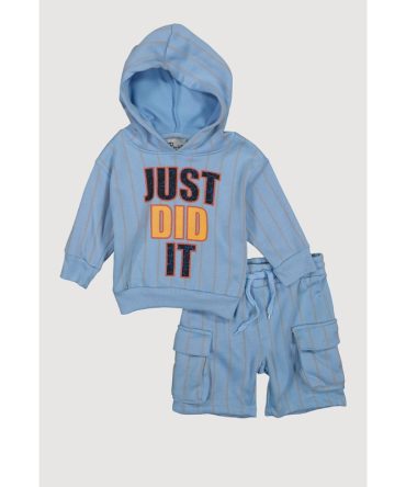 Baby Boys 12-24M Just Did It Graphic Sweatshirt and Cargo Sweatshorts
