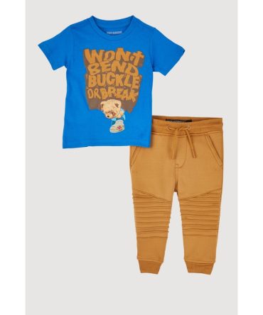 Baby Boys Wont Bend Buckle Or Break Tee and Joggers