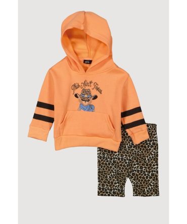 Baby Girls 12-24M This Aint Texas Graphic Hoodie and Shorts