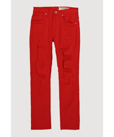 Boys Distressed Moto Skinny Jeans