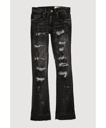 Boys Mineral Wash Sinners X Saints Patch and Repair Jeans
