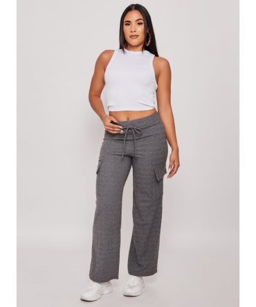 Cargo Pocket Wide Leg Sweatpants