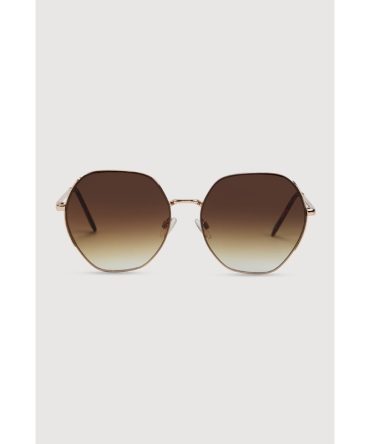 Ombre Geometric Lens Sunglasses