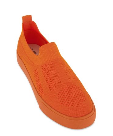 Textured Knit Low Top Slip On Sneakers