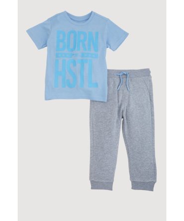 Toddler Boys Born Hustl Graphic Tee and Joggers