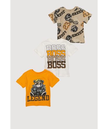 Toddler Boys Boss Graphic Tees 3 Pack