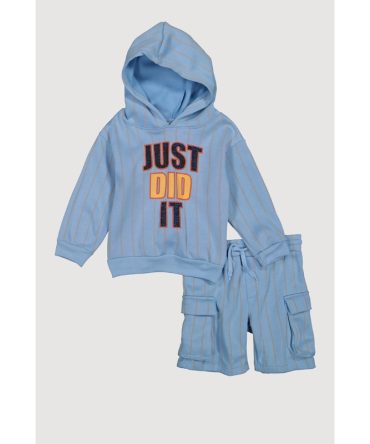 Toddler Boys Just Did It Hoodie and Cargo Sweatshorts