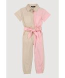 Toddler Girls Smocked Peplum Tee and Tie Waist Belt Shorts