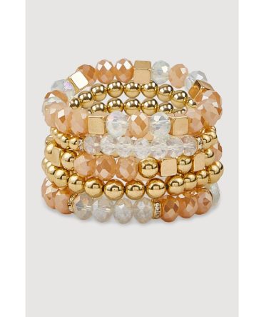 Assorted Beaded Stretch Bracelets Set of 5