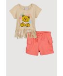 Baby Girls 0-9M Sleeveless Top and Flower Print Shorts