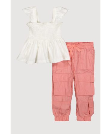 Baby Girls 12-24M Peplum Top and Cargo Joggers