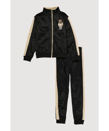Boys Bear Graphic Zip Front Track Jacket and Joggers