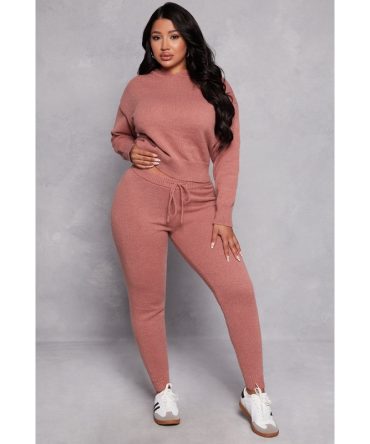 Brushed Knit Drawstring Joggers