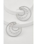 Faux Pearl Rhinestone Stretch Bracelets Set of 5