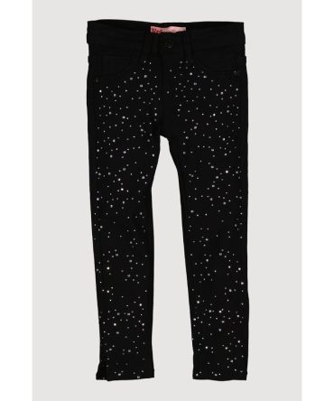 Little Girls Rhinestone Hyperstretch Skinny Pants