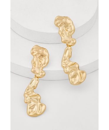 Metallic Molten Drop Earrings