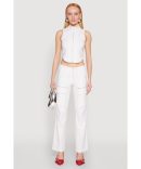 Pinstripe Zip Front Pants