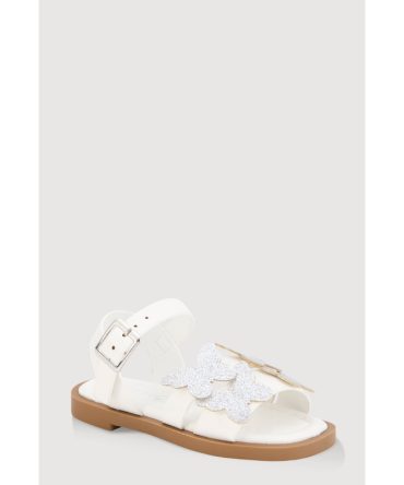 Toddler Girls Glitter Butterfly Buckle Strap Sandals