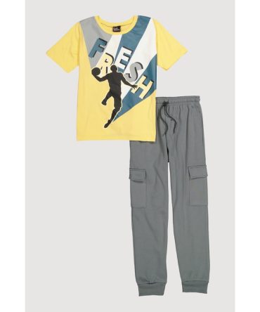 Boys Fresh Tee and Cargo Joggers