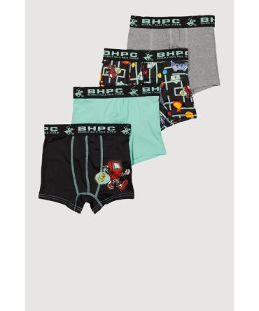 Boys Video Game Graphic Print Boxer Briefs 4 Pack