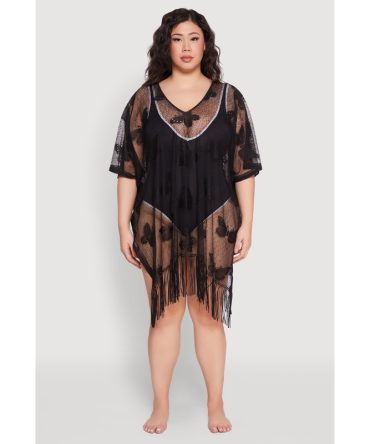 Butterfly Fringe Swim Cover Up