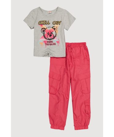 Girls Chill Out Tee and Cargo Joggers
