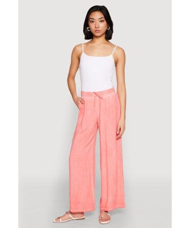 Mineral Wash Palazzo Pants