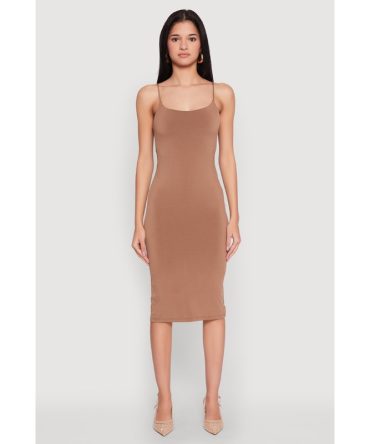Tie Back Bodycon Midi Dress