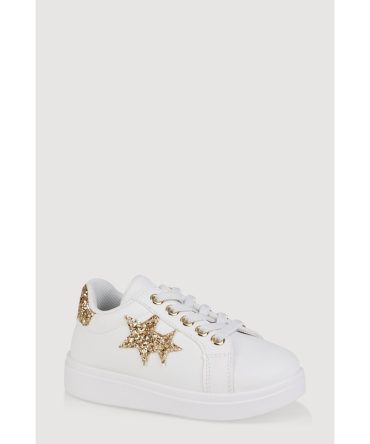 Toddler Girls Glitter Star Sneakers