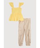 Baby Girls 0-9M Chenille Love Patch Graphic Bodysuit and Shorts