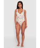 Tropical Geometric Patterned One Piece Swimsuit