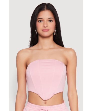 Zip Back Corset Tube Top