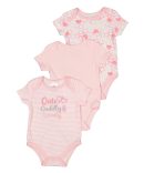Baby Girls 0-9M Daisy Graphic Hooded Top and Shorts