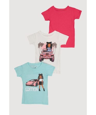 Girls Limited Edition Graphic Tees 3 Pack